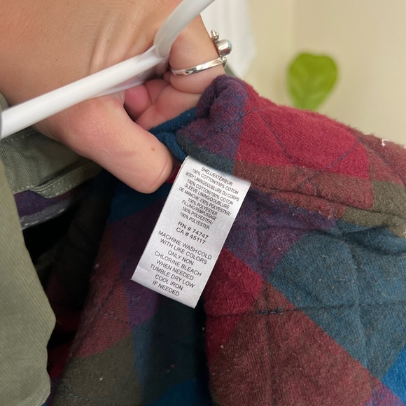 Vintage Olive Green Lined Utility Cargo Style Jacket - Picture 8 of 8